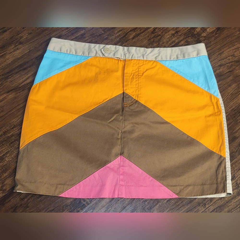 Women's Tommy Hilfiger Color Block Mini Skirt Size 12 Maximalist Artsy
